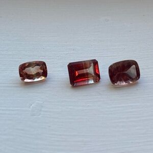 Natural Bolivian Bi-Color Ametrine – 3 Stone Parcel Mixed Cuts Loose Gemstone